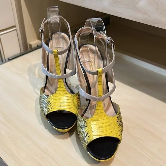 Grey Mer Platform Sandals Size 40 - Picture 3 of 8